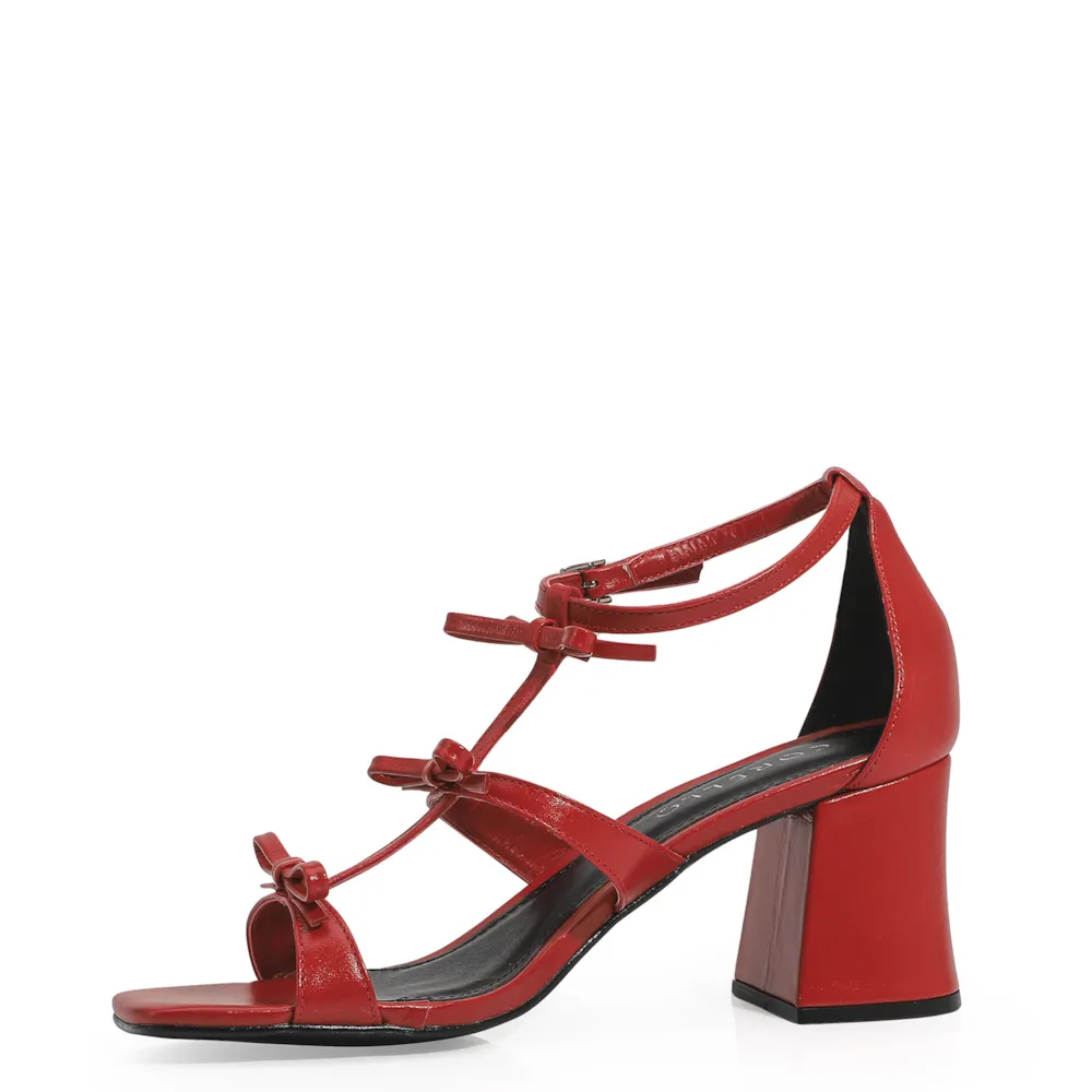 Sandália Couro Vermelho - imagem 4
