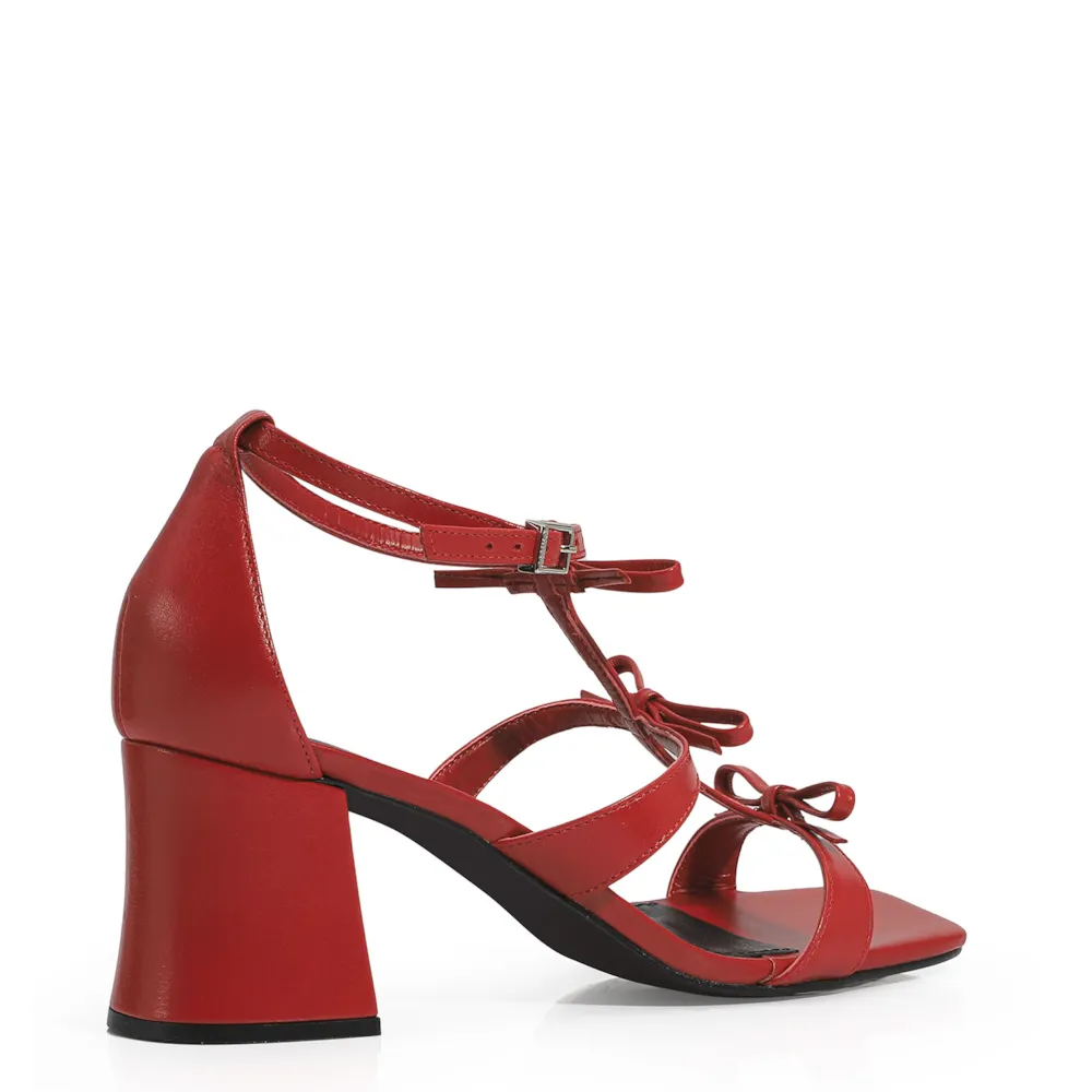 Sandália Couro Vermelho - imagem 3