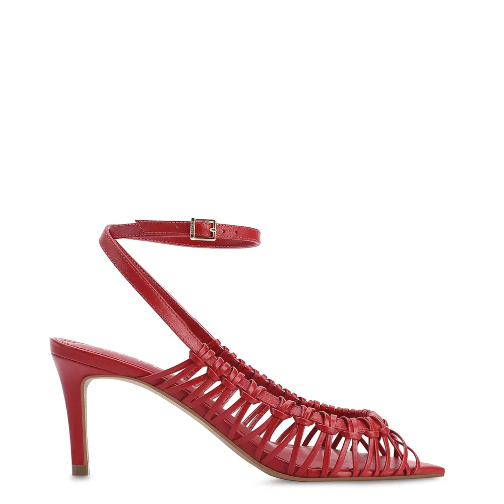Sandália Couro Vermelho - imagem 2