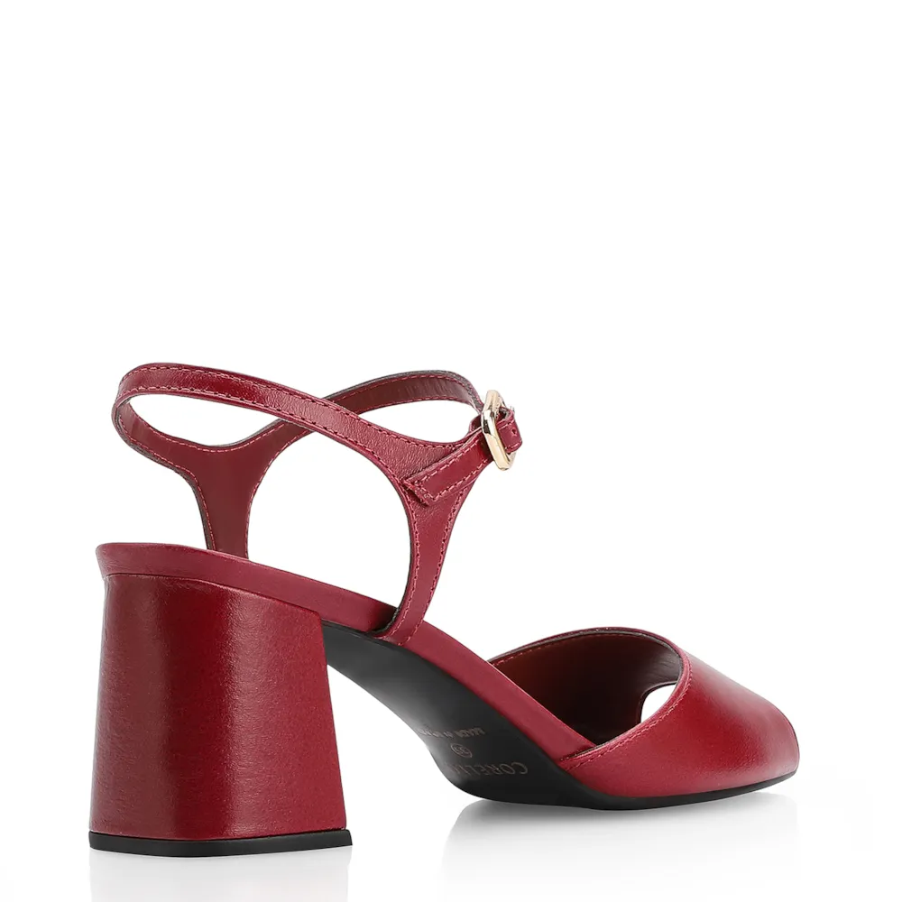 Sandália Couro Vermelho Cereja - imagem 3