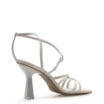 Sandália Feminina Tiras Couro Off White - imagem 3