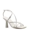 Sandália Feminina Tiras Couro Off White - imagem 1