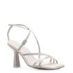 Sandália Feminina Tiras Couro Off White - imagem 1