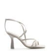 Sandália Feminina Tiras Couro Off White - imagem 2