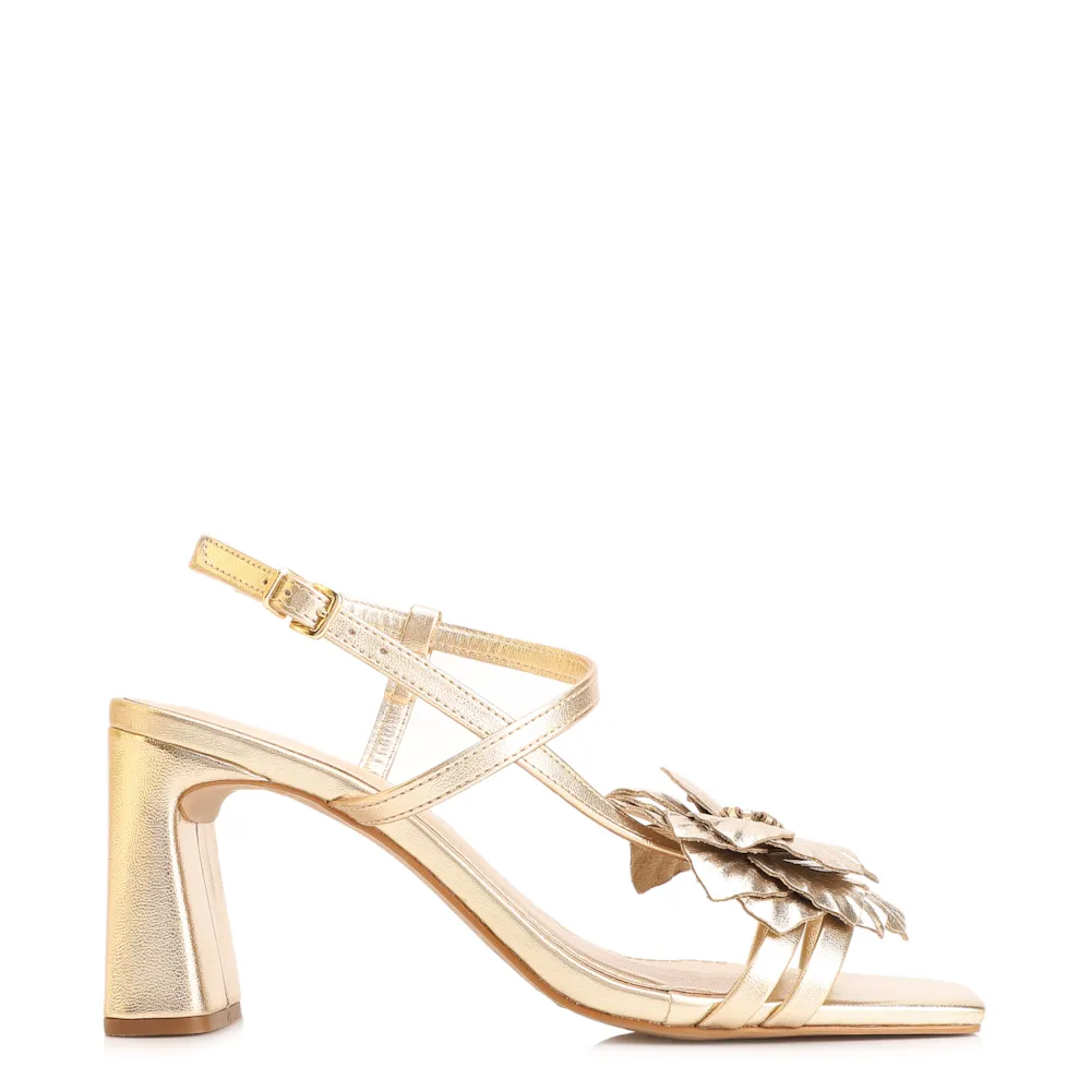 Sandália Flor Couro Dourado/Alt Dourado - imagem 3