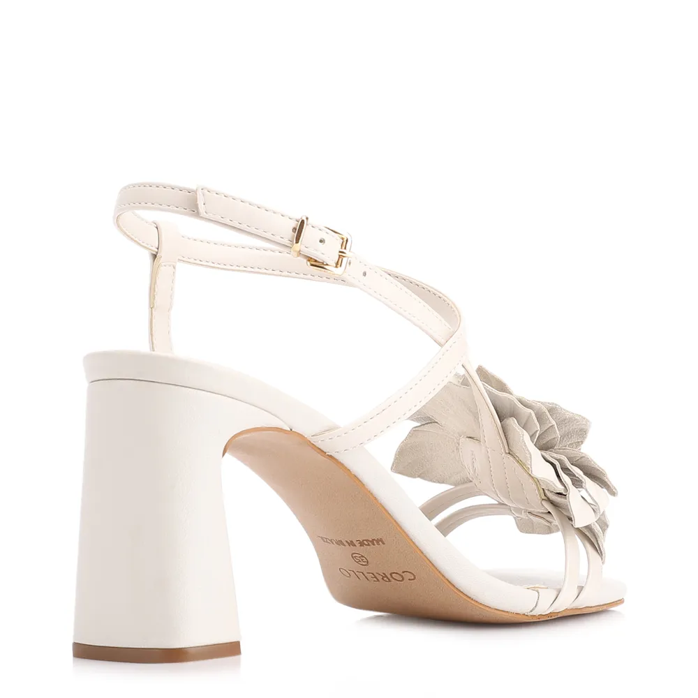 Sandália Flor Couro Off White/Alt Off White - imagem 4