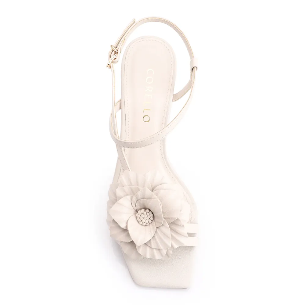Sandália Flor Couro Off White/Alt Off White - imagem 6