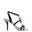 Sandália Flor Couro Preto/Off White - imagem 3
