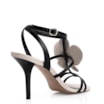 Sandália Flor Couro Preto/Off White - imagem 4