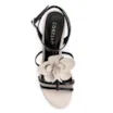 Sandália Flor Couro Preto/Off White - imagem 6