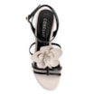 Sandália Flor Couro Preto/Off White - imagem 6