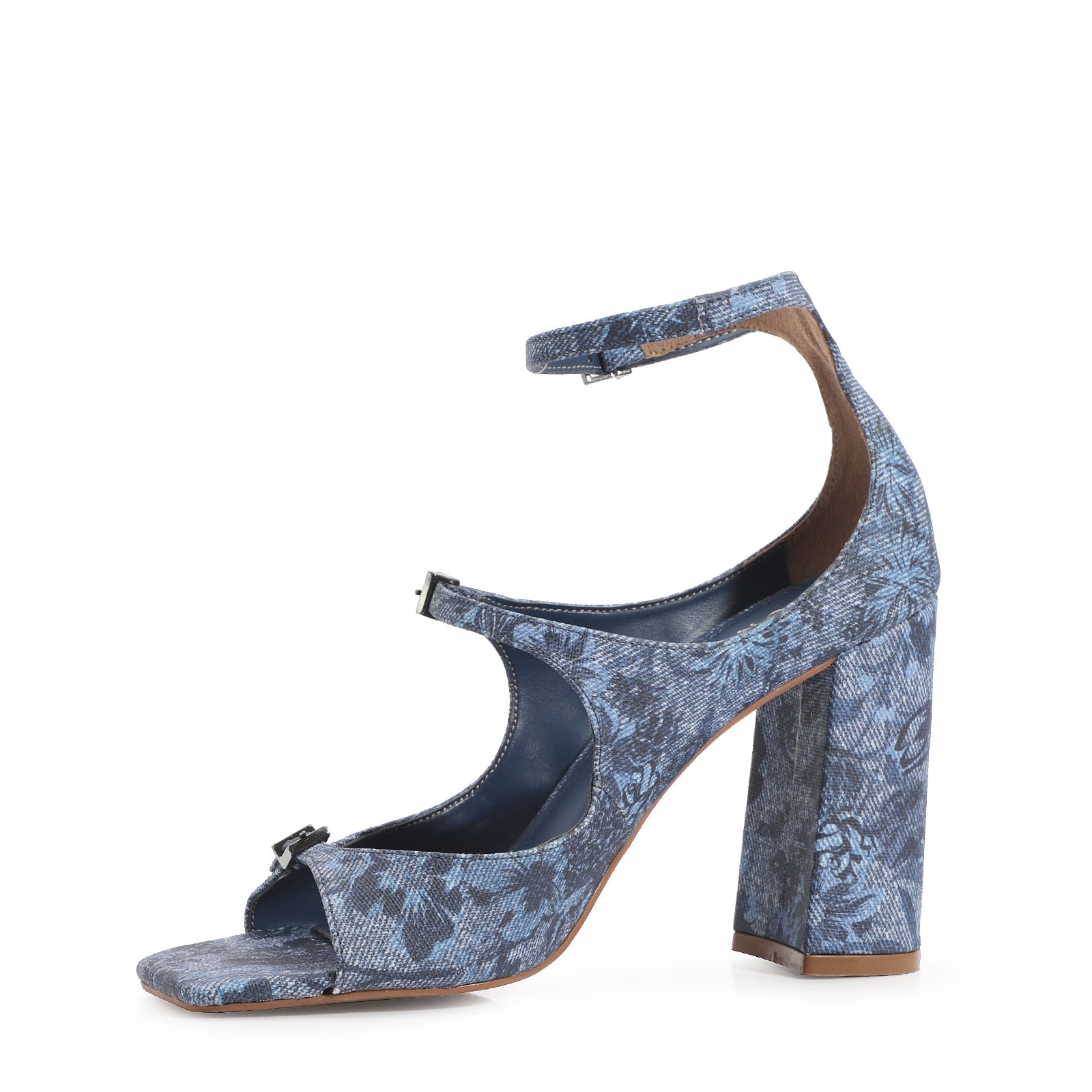 Sandália Jeans Floral
