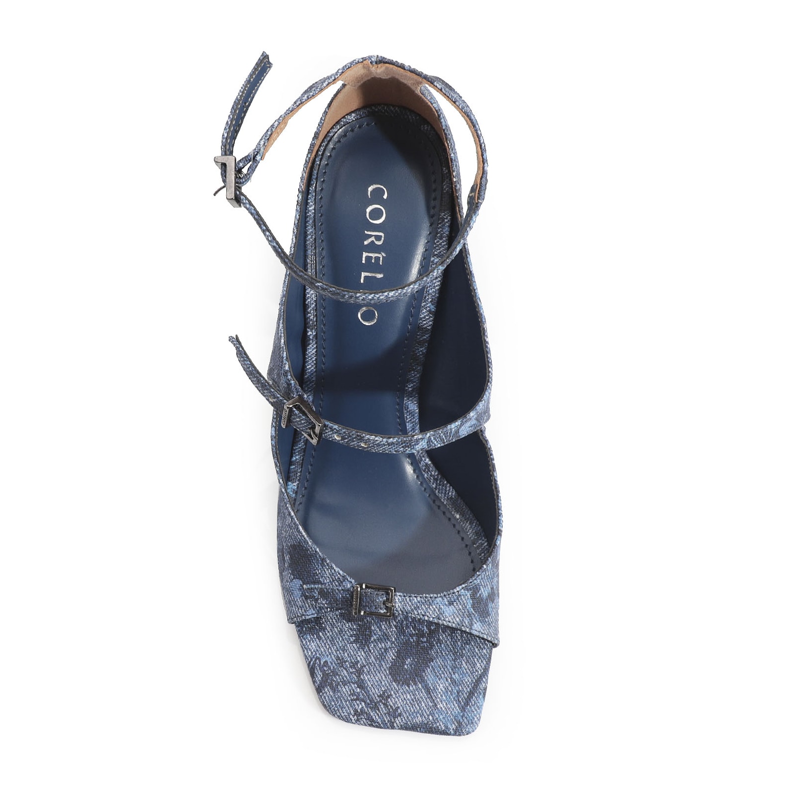 Sandália Jeans Floral