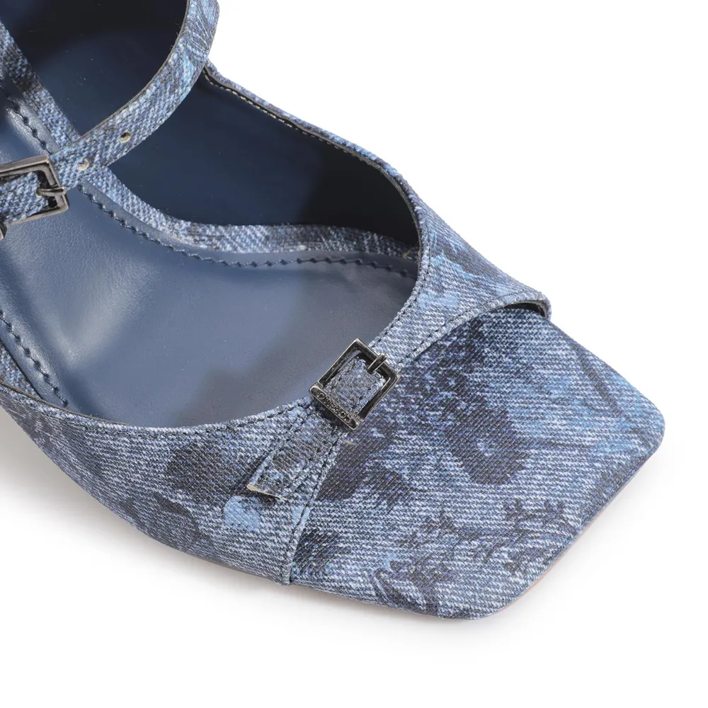 Sandália Jeans Floral - imagem 7