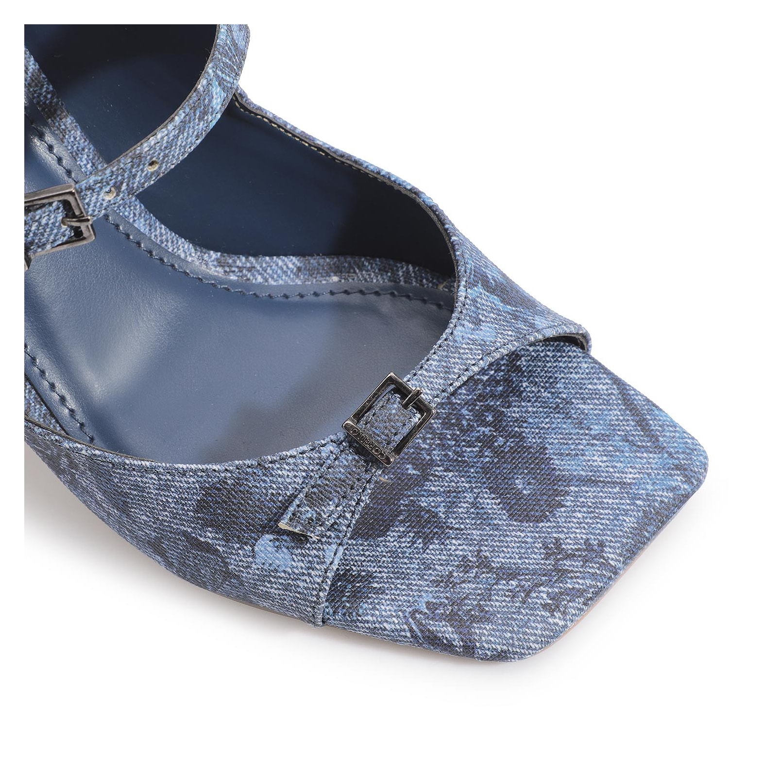 Sandália Jeans Floral