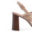 Sandália Laser Cut Couro Bege - imagem 8
