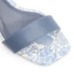 Sandália Lenço Couro Azul - imagem 7