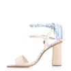 Sandália Lenço Couro Off White - imagem 5