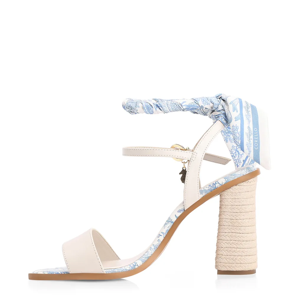 Sandália Lenço Couro Off White - imagem 5