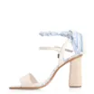 Sandália Lenço Couro Off White - imagem 5