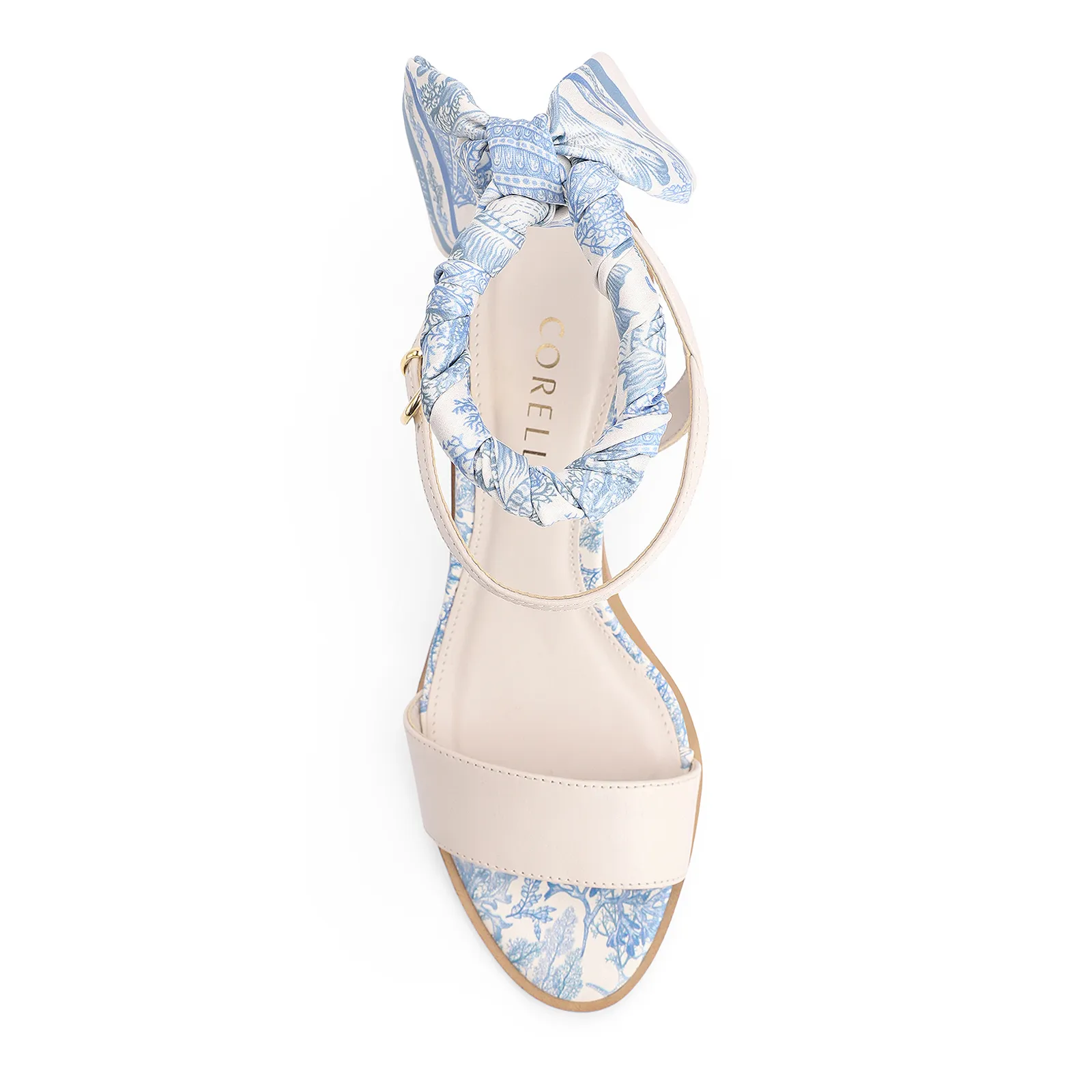 Sandália Lenço Couro Off White