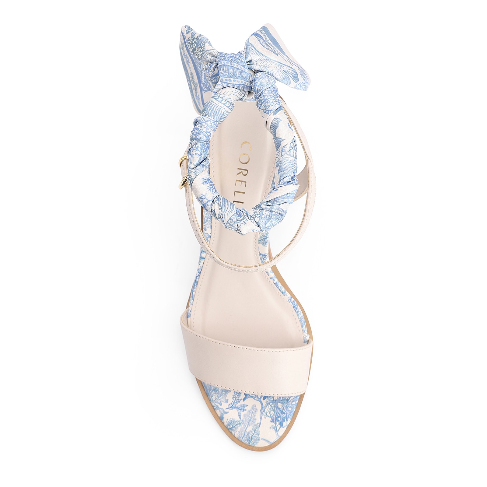 Sandália Lenço Couro Off White