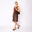 Sandália Marrom Salto Bloco Alto Alt Plataforma - imagem 7