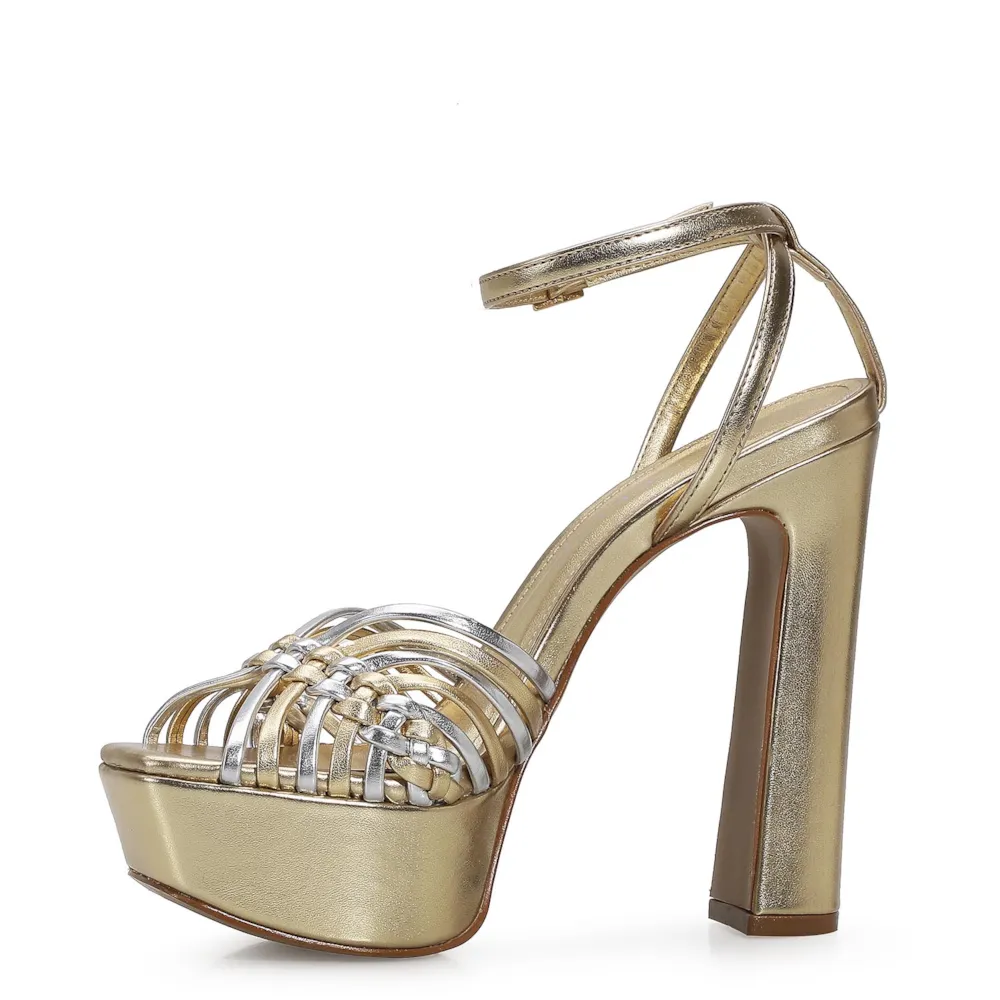 Sandália Meia Pata Alternativo Dourado/Prata - imagem 5