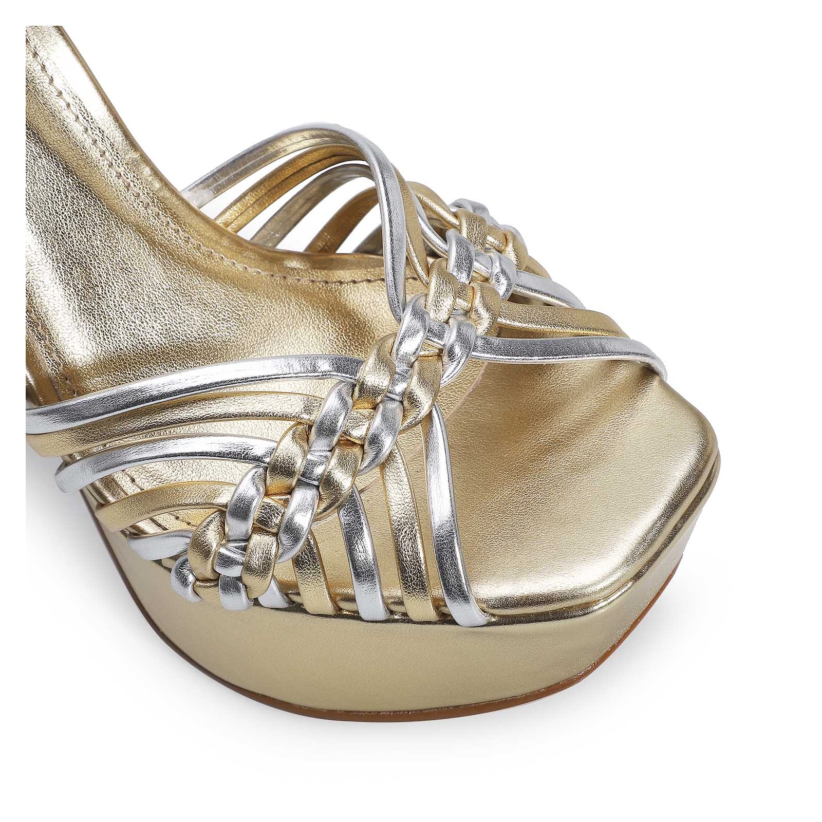 Sandália Meia Pata Alternativo Dourado/Prata