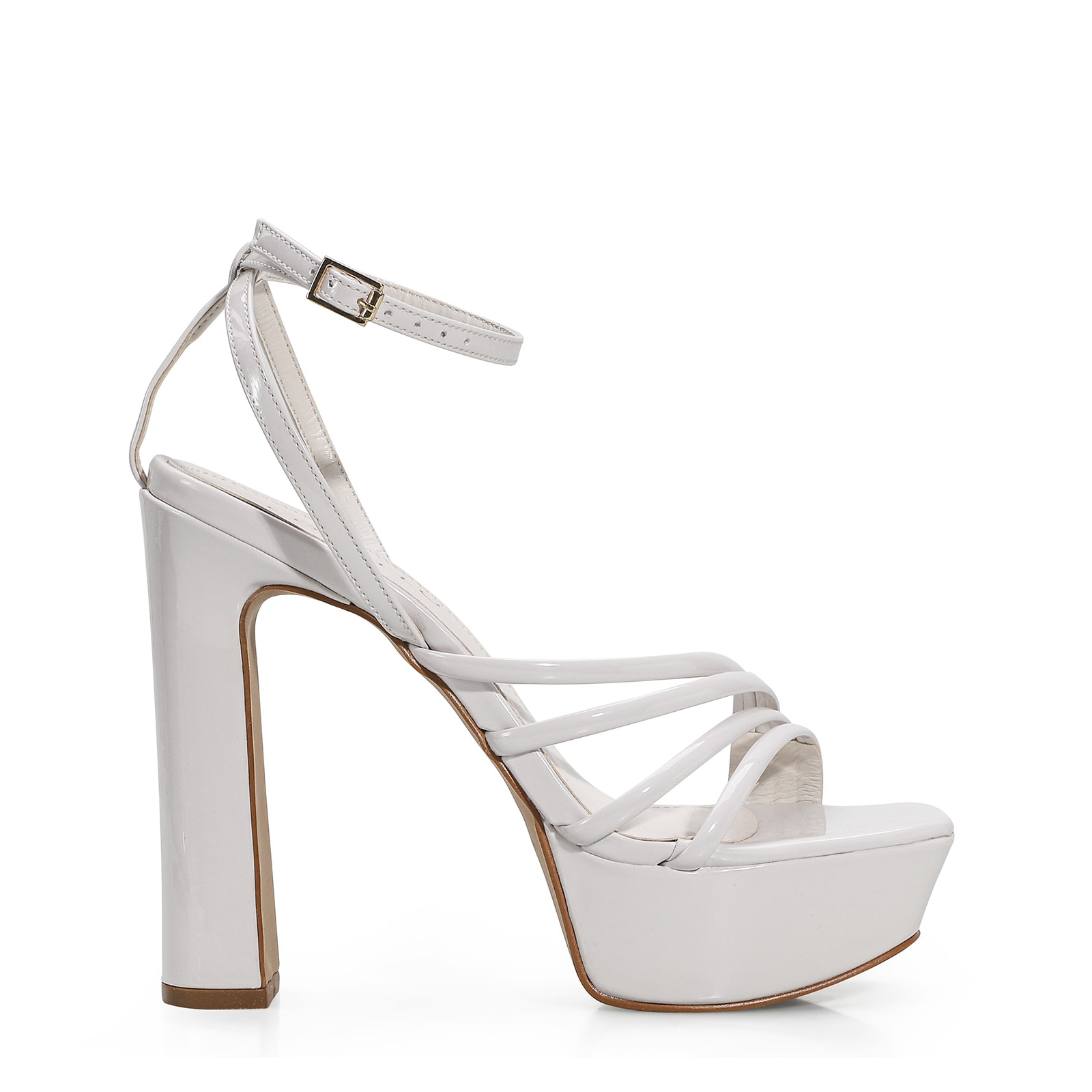 Sandália Meia Pata Alternativo Verniz Off White