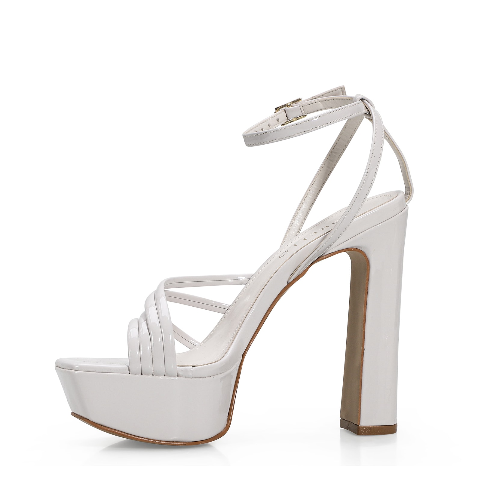 Sandália Meia Pata Alternativo Verniz Off White