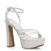 Sandália Meia Pata Alternativo Verniz Off White - imagem 1