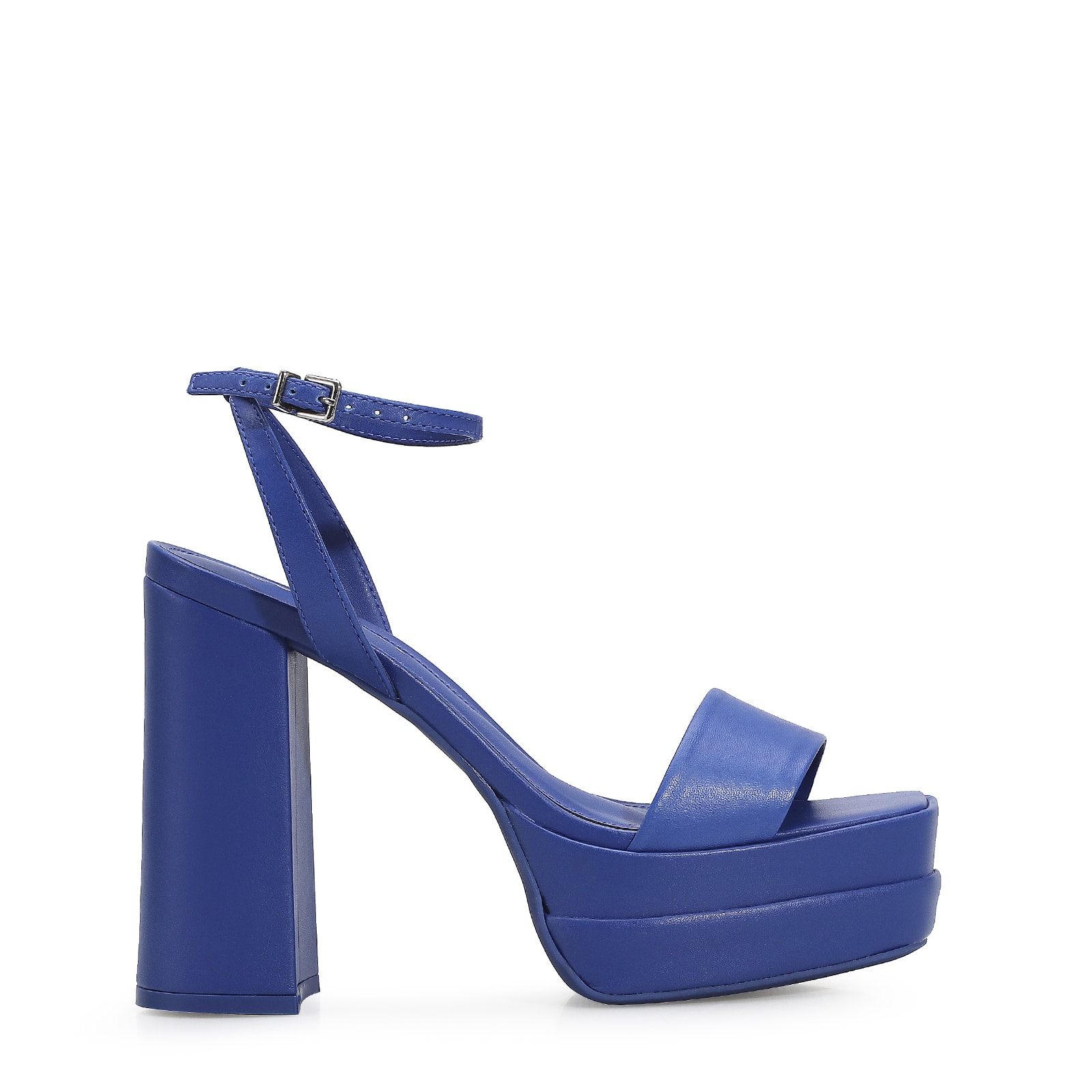 Sandália Meia Pata Inês Couro Azul
