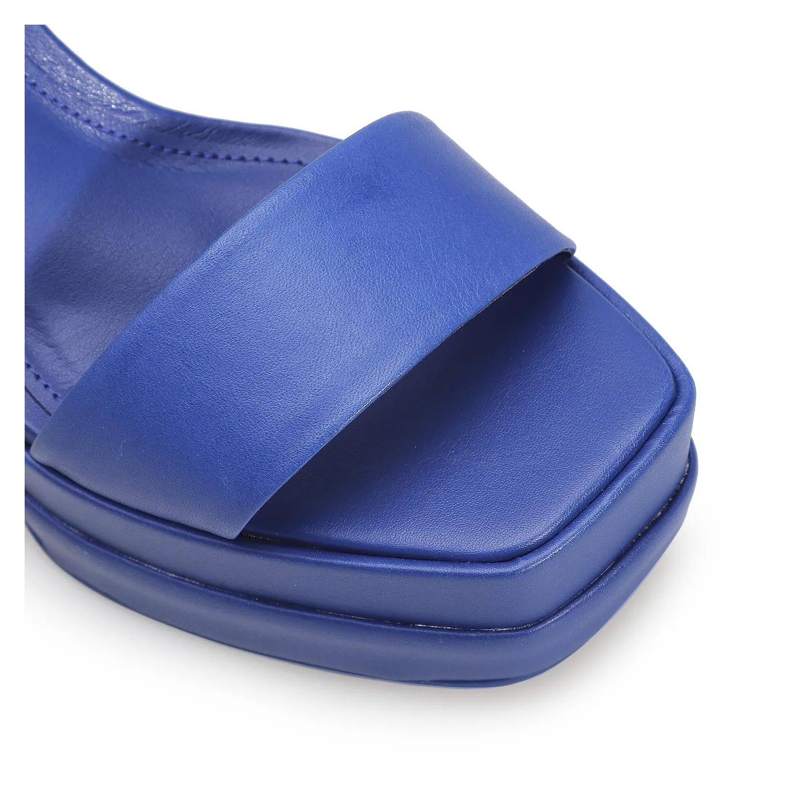 Sandália Meia Pata Inês Couro Azul