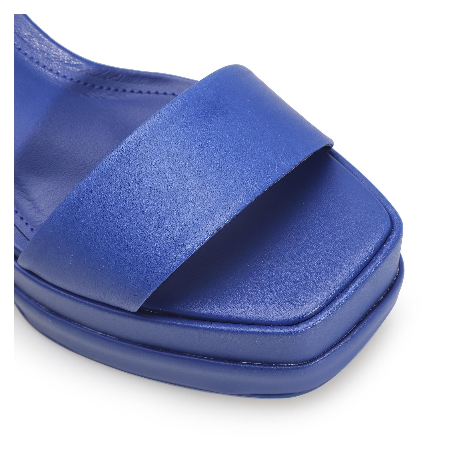 Sandália Meia Pata Inês Couro Azul