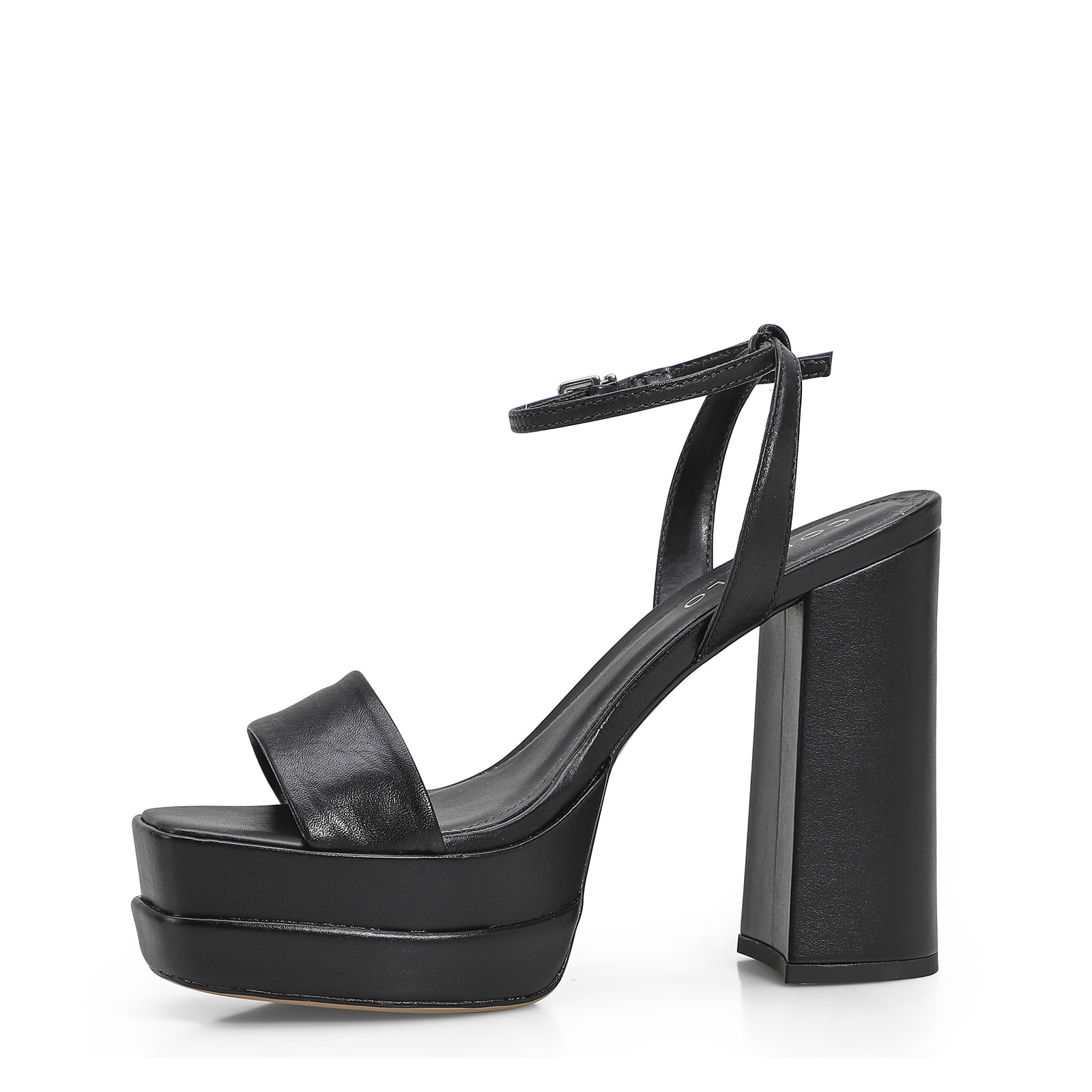Sandália Meia Pata Inês Couro Preto
