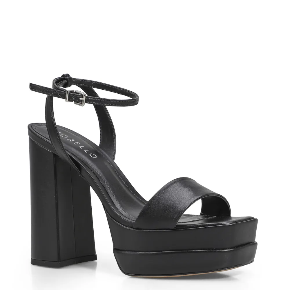 Sandália Meia Pata Inês Couro Preto