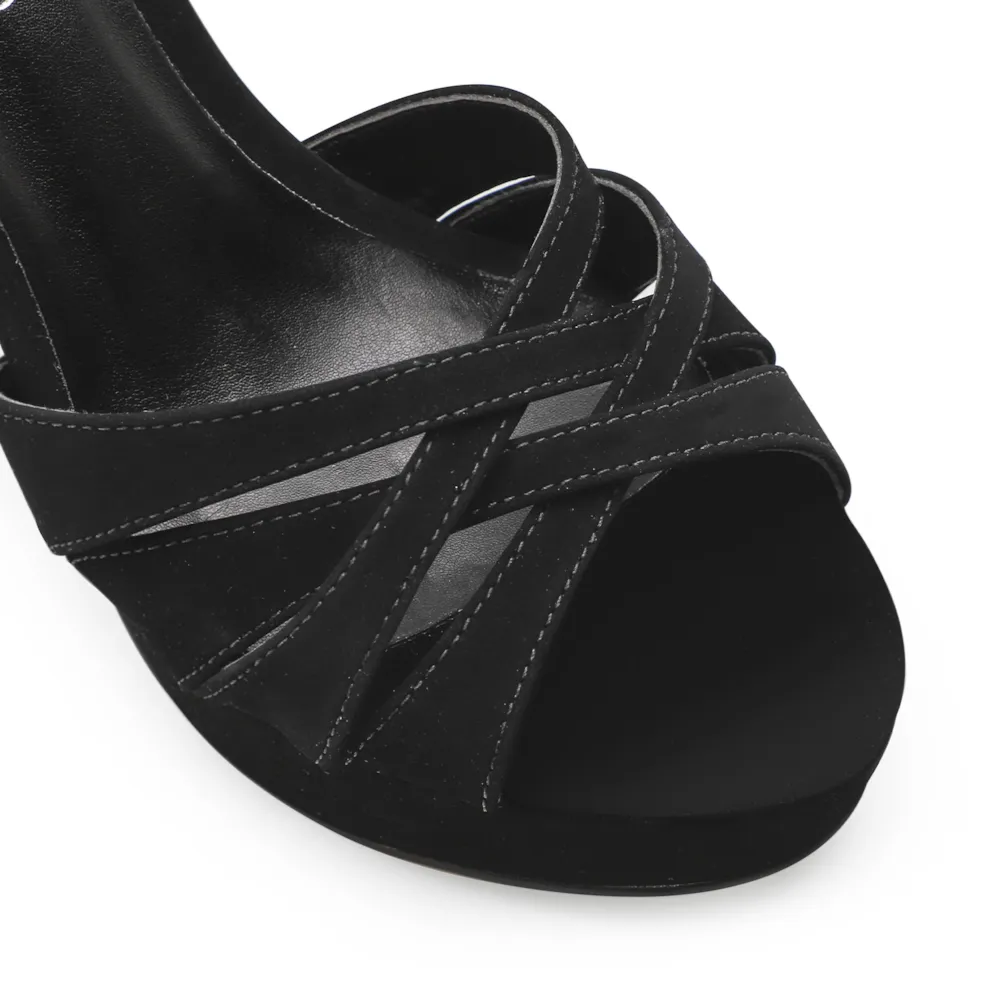 Sandália Meia Pata Nobuck Preto - imagem 6