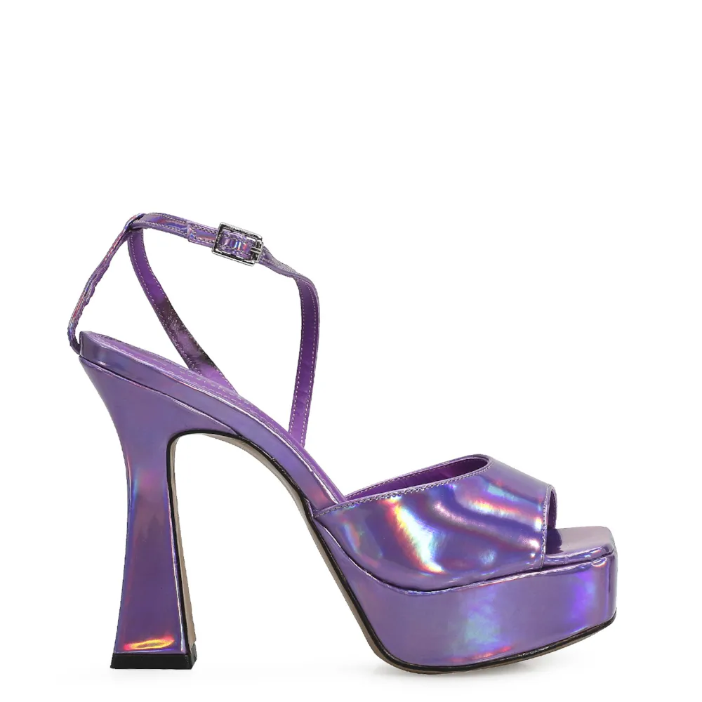 Sandália Meia Pata Roxo Holográfico - imagem 3