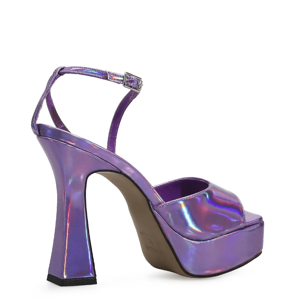 Sandália Meia Pata Roxo Holográfico - imagem 4