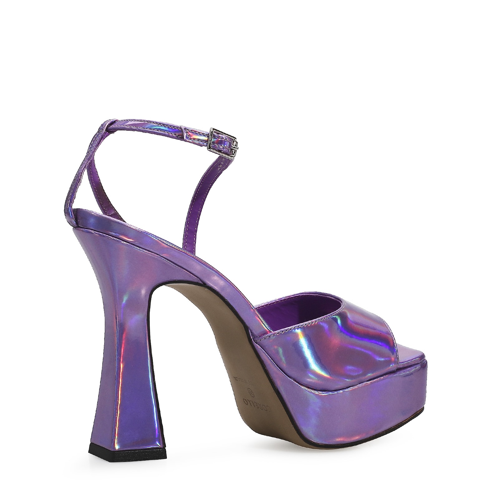 Sandália Meia Pata Roxo Holográfico