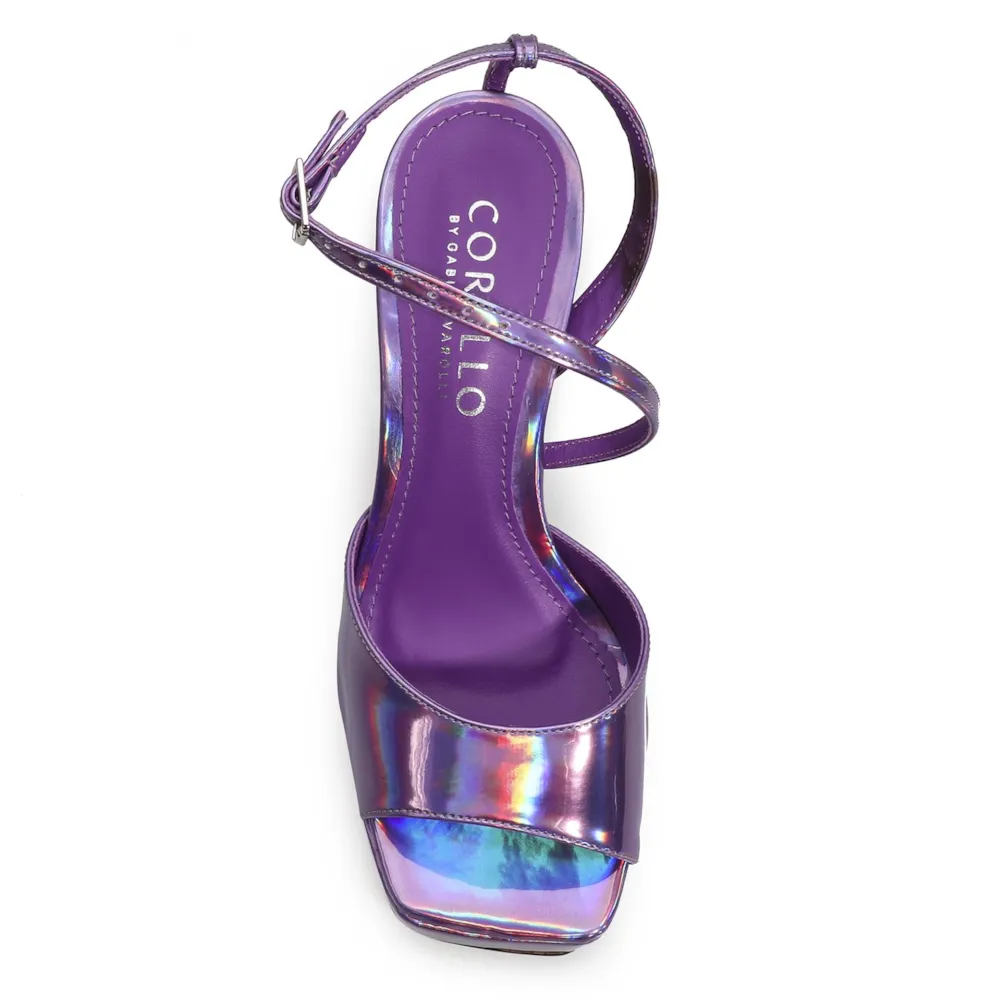 Sandália Meia Pata Roxo Holográfico - imagem 6