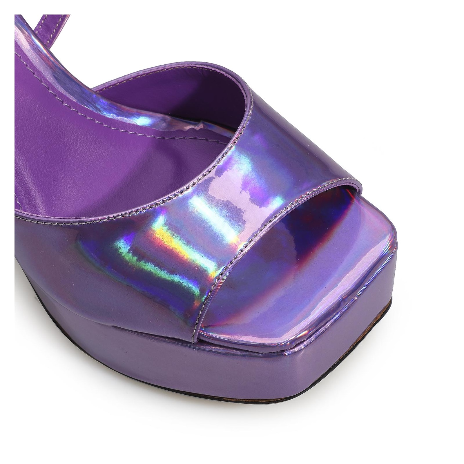 Sandália Meia Pata Roxo Holográfico