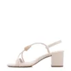 Sandália Off White Salto Bloco Médio Alt Pedra - imagem 4