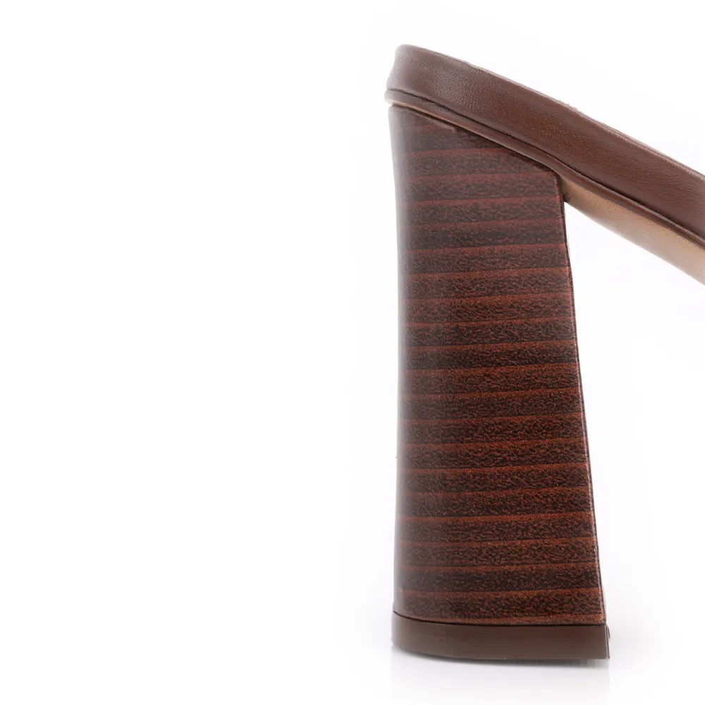 Sandália Patchwork Couro Marrom - imagem 8