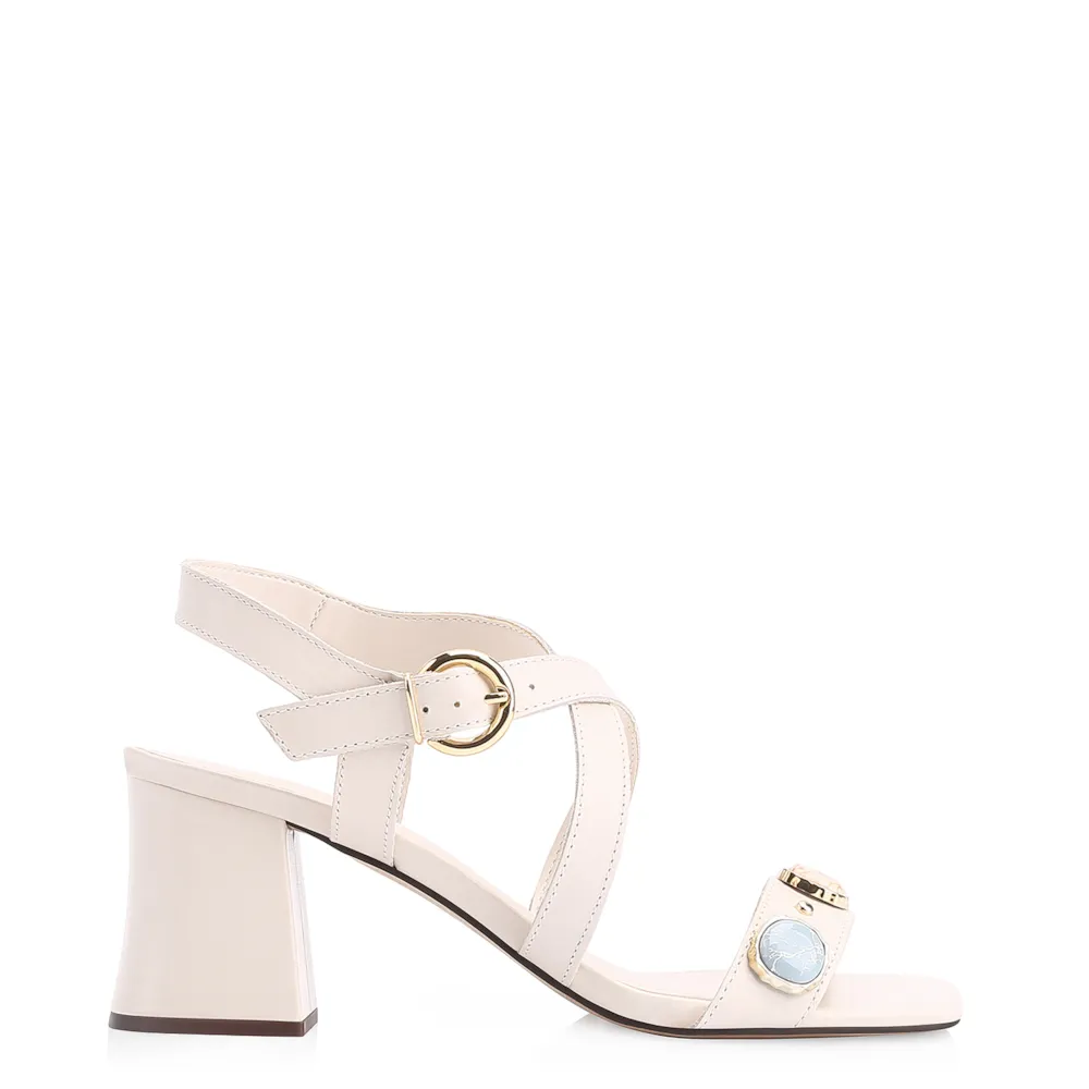 Sandália Pedras Couro Off White - imagem 3