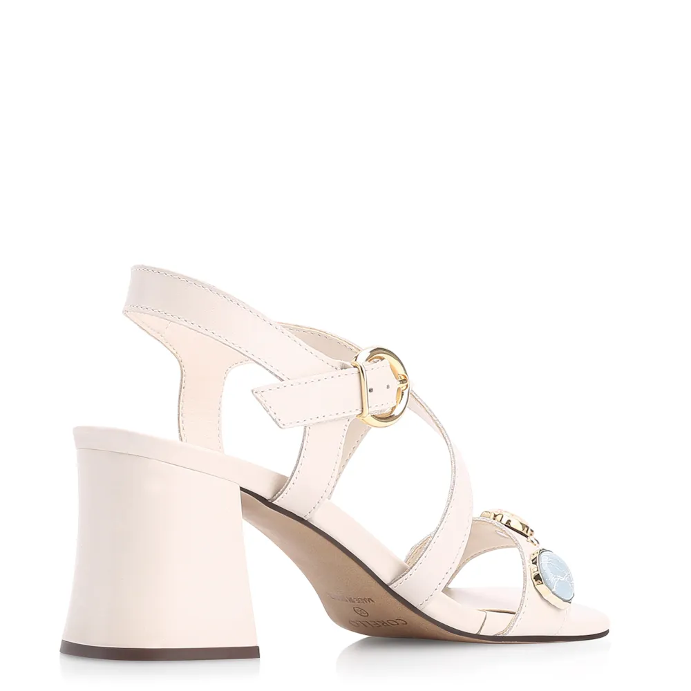Sandália Pedras Couro Off White - imagem 4