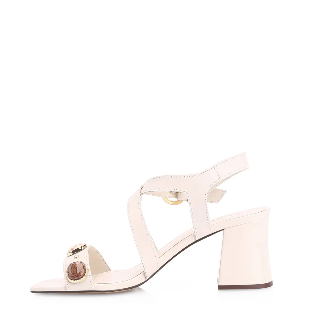 Sandália Pedras Couro Off White - imagem 5