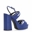 Sandália Plataforma Couro Azul - imagem 4