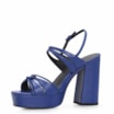 Sandália Plataforma Couro Azul - imagem 5